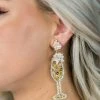 * Accessories Champagne Earrings