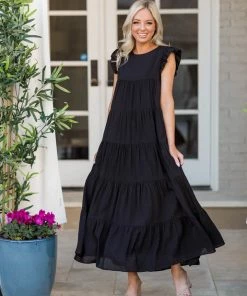 English Factory Dresses Lara Dress- Black