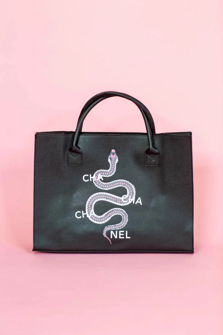 LA Trading Co Cha Cha Nel Tote- Black