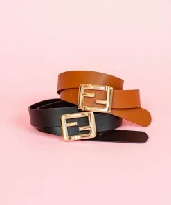 ICCO Accessories Designer Inspired Felicia Belt- Brown