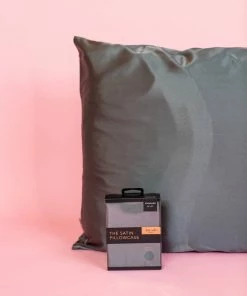 Kitsch Accessories Satin Pillowcase- Charcoal