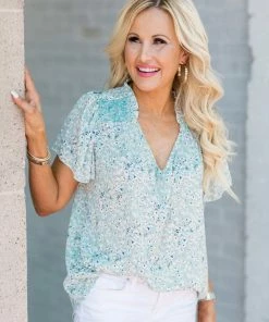 Hailey & CO Janey Top- Mint