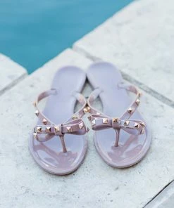 Legen Forever Studded Flip Flops- Mocha Size 6,9,10 Shoes