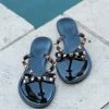 Legen Forever Studded Flip Flops- Black Size 5,6,7 Shoes