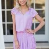 Current Air Emma Dot Dress- Lavender Dresses