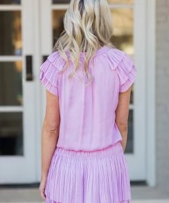 Current Air Emma Dot Dress- Lavender Dresses