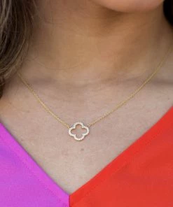 Modern Opus CZ Alhambra Necklace Best Dressed Guest