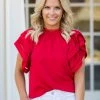 Strut & Bolt Leann Top- Red Tops