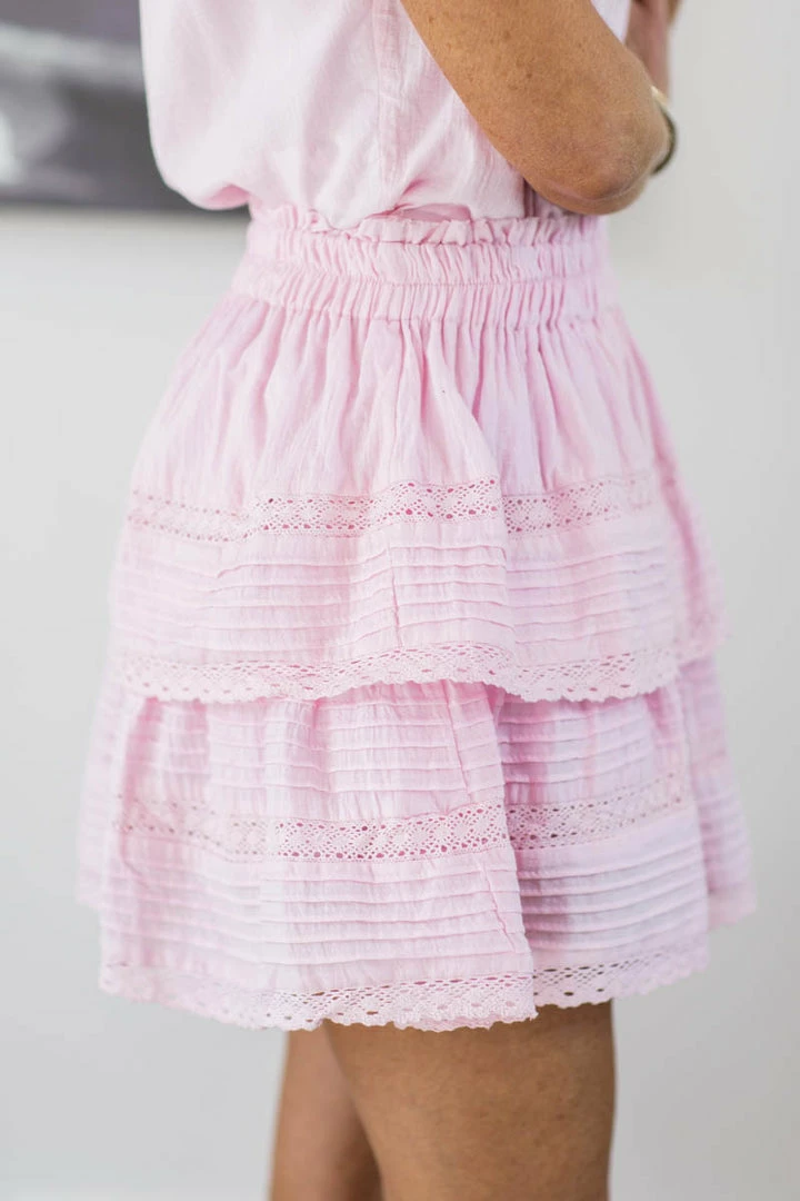 Day+Moon Bottoms Stassie Skirt- Pink