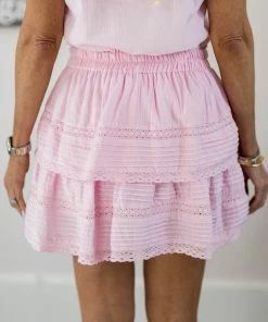 Day+Moon Bottoms Stassie Skirt- Pink