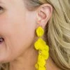* Felicity Flower Petal Earrings- Yellow Resort Collection