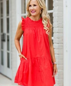 &Merci Dresses Brooklyn Dress-Red