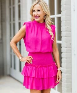 TCEC Veronica Dress- Magenta