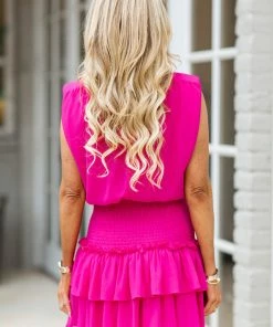 TCEC Veronica Dress- Magenta