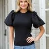 Flying Tomato Claudia Top- Black