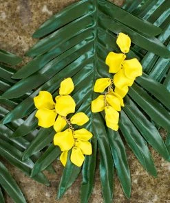 * Felicity Flower Petal Earrings- Yellow Resort Collection