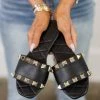 Qupid Tracey Sandals- Black