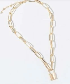* Accessories Chloe Chain Lock Necklace