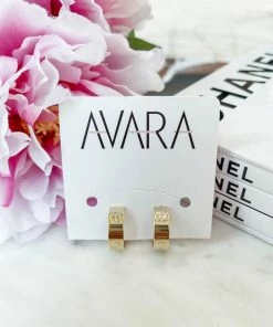 A.v Max Small Nailhead Hoop Earring