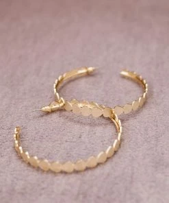 Ellison + Young Tinsley Heart Hoop Earrings