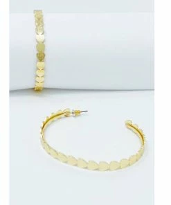 Ellison + Young Tinsley Heart Hoop Earrings