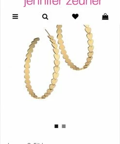 Ellison + Young Tinsley Heart Hoop Earrings