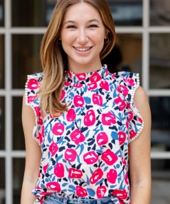 THML Tops Alejandra Top- Pink